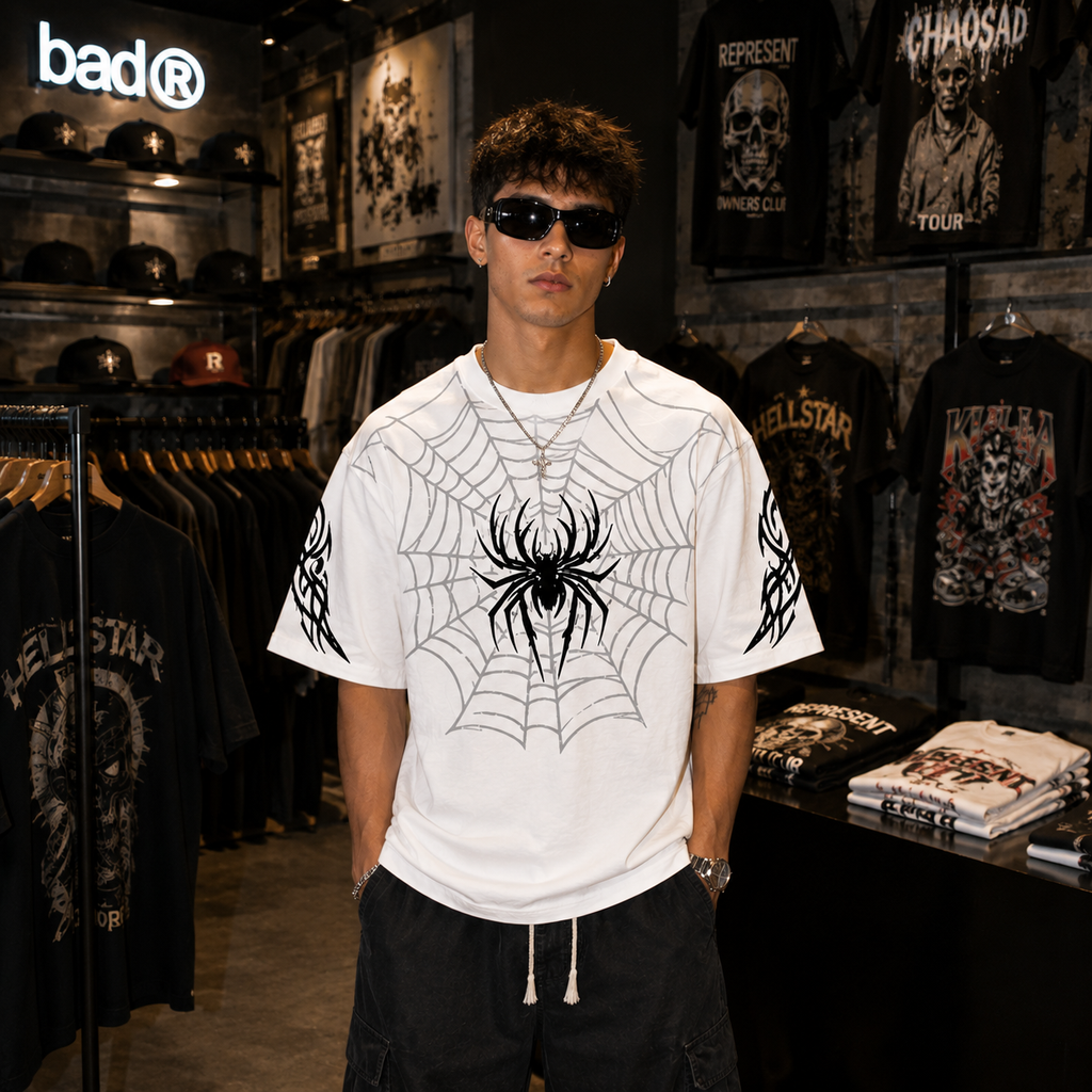 Web of Venom Oversized T-Shirt – White