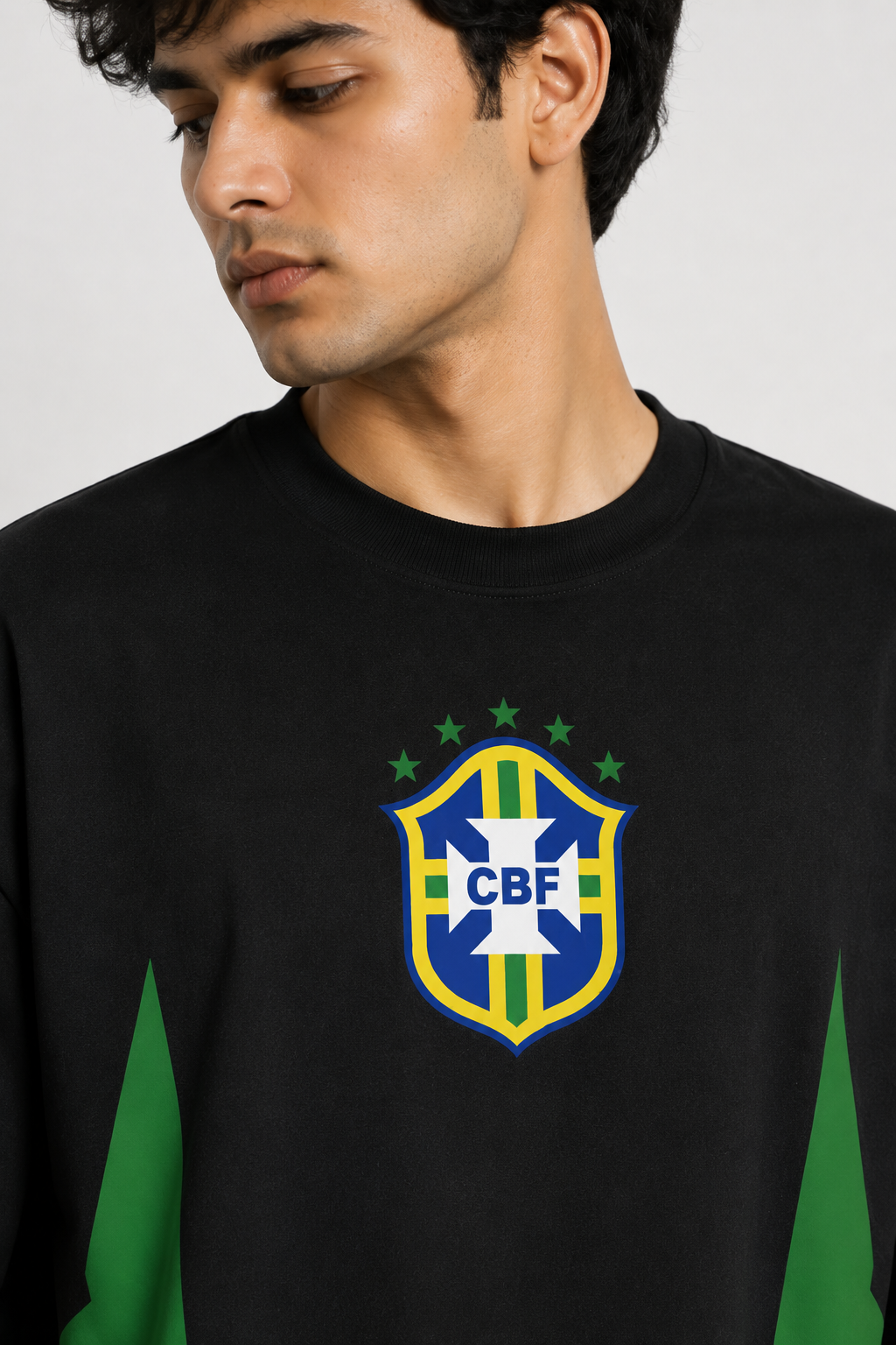 🇧🇷 Neymar 10 Brazil Oversized T-Shirt – Black Edition
