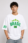 Brasil Champions Oversized White T-Shirt