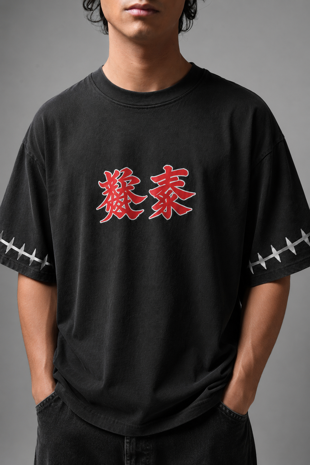 Ronin Rebellion Oversized Black T-Shirt