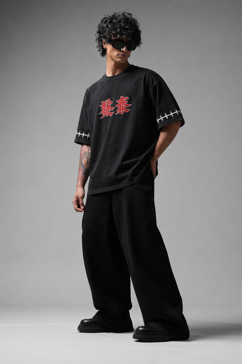 Ronin Rebellion Oversized Black T-Shirt
