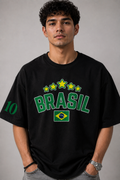 Brasil Champions Oversized Black T-Shirt