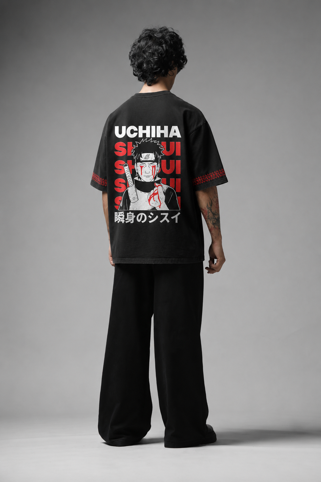 Uchiha Legacy Oversized Black T-Shirt