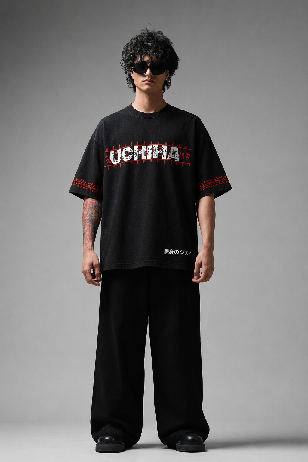 Uchiha Legacy Oversized Black T-Shirt