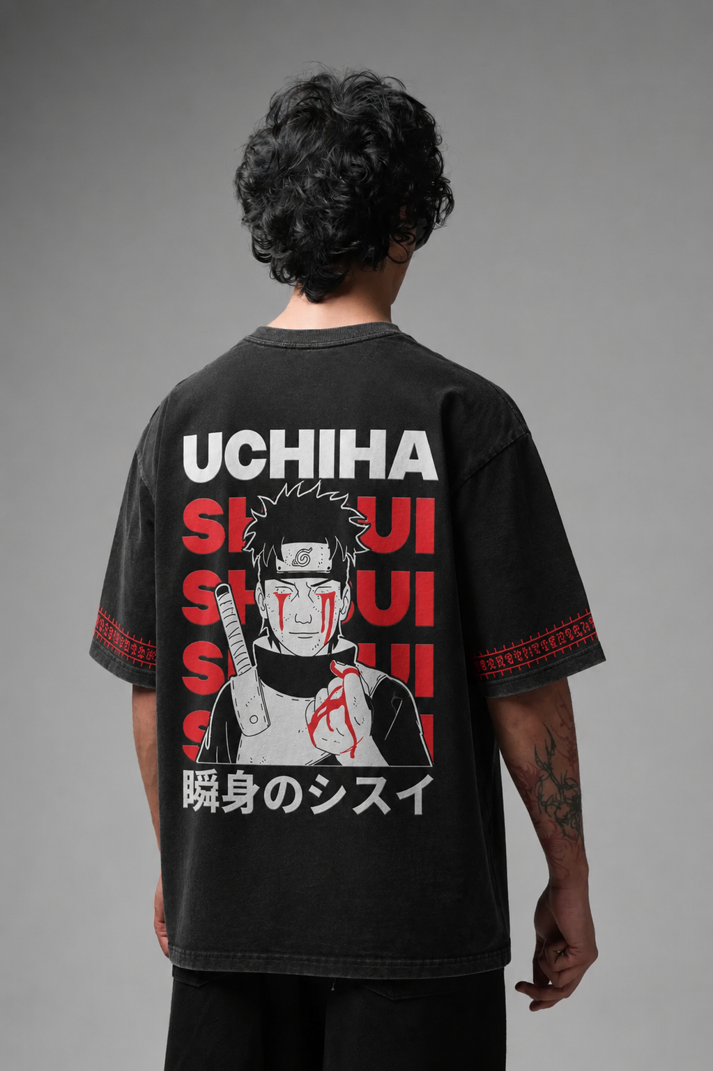 Uchiha Legacy Oversized Black T-Shirt