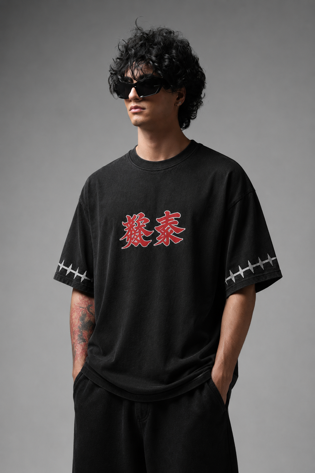 Ronin Rebellion Oversized Black T-Shirt