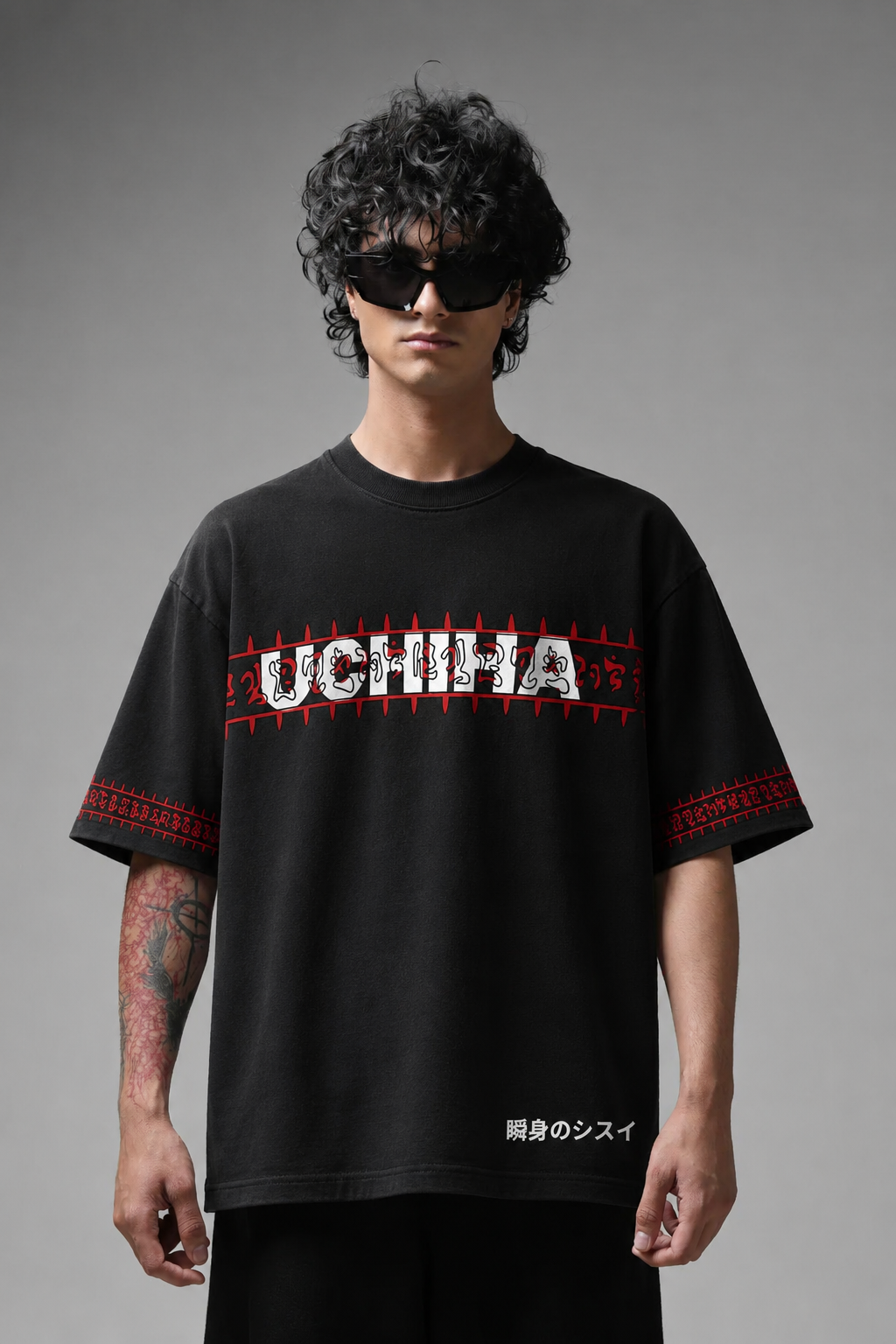 Uchiha Legacy Oversized Black T-Shirt