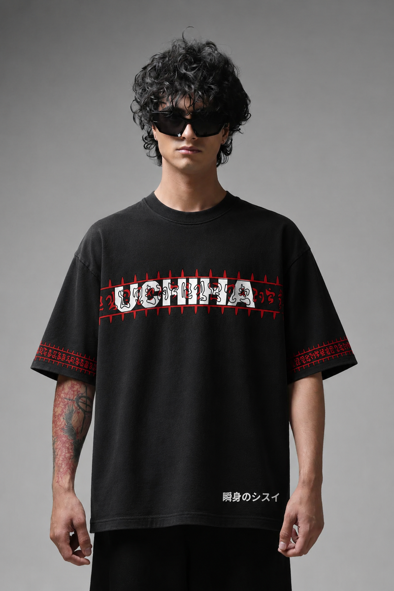 Uchiha Legacy Oversized Black T-Shirt