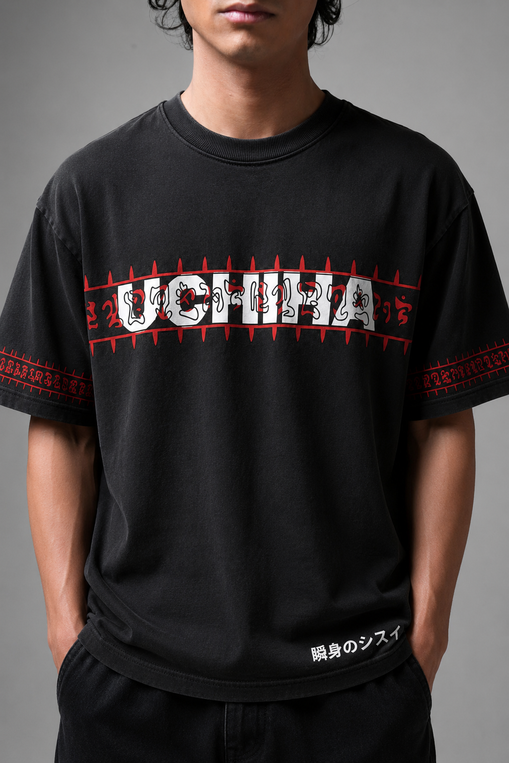 Uchiha Legacy Oversized Black T-Shirt