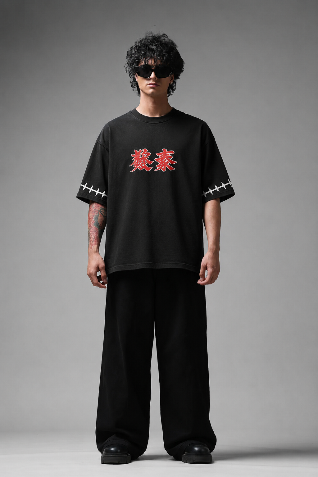 Ronin Rebellion Oversized Black T-Shirt
