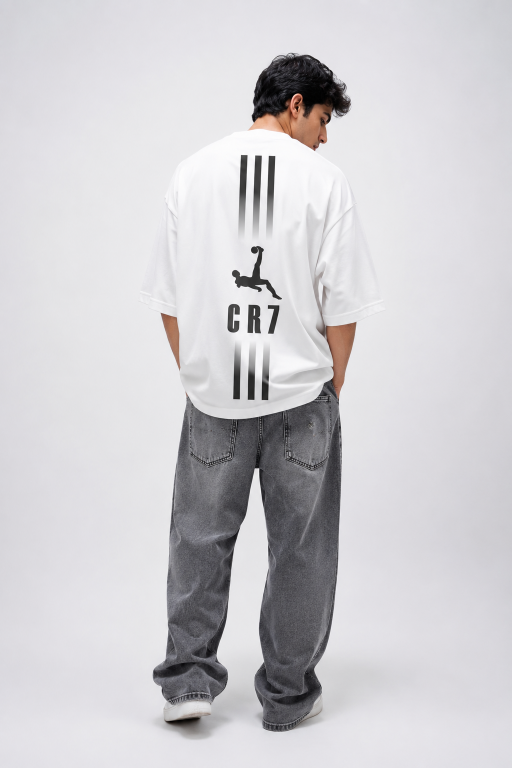 SIUUU WHITE OVERSIZED T-SHIRT