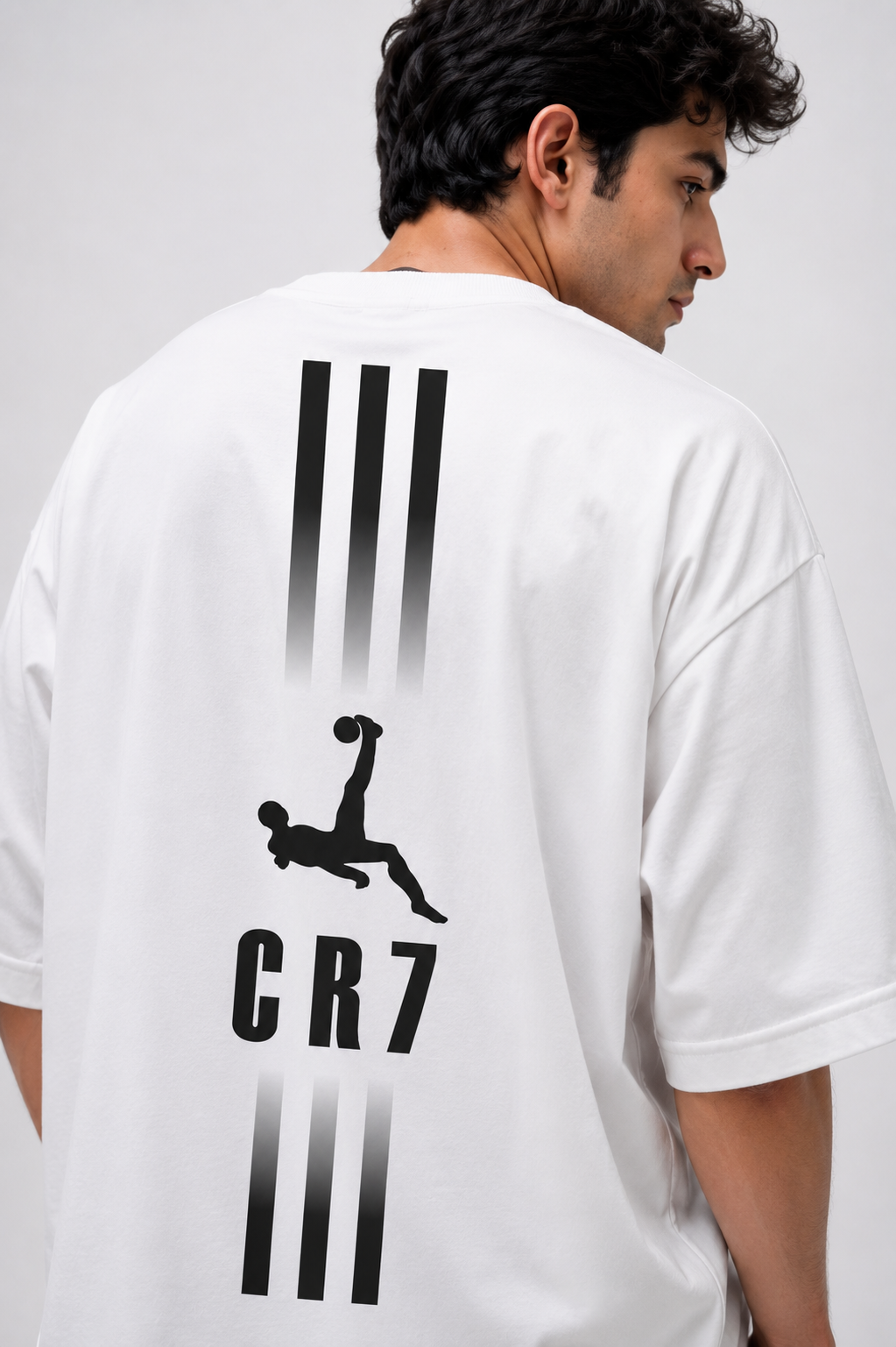 SIUUU WHITE OVERSIZED T-SHIRT